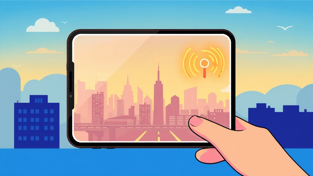 5G와 LTE 자동 전환 (cartoon 스타일)