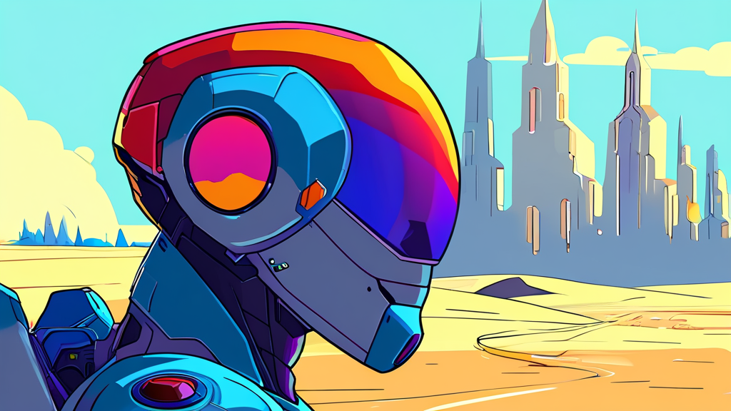 AI 군비 경쟁, 국제 질서의 새로운 변수 (cartoon 스타일)