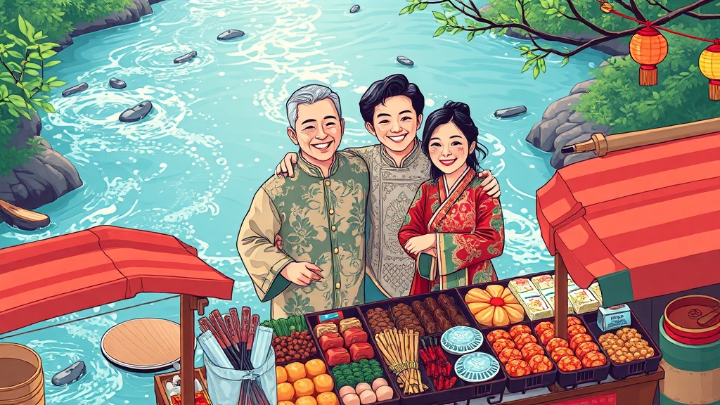 장흥 물축제와 지역 경제 (illustration 스타일)