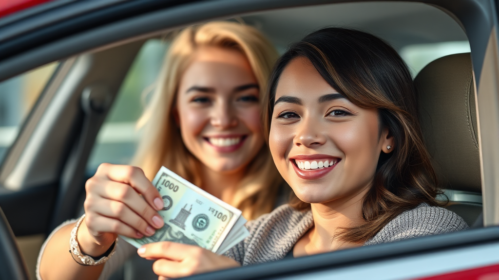 자동차 매각 시 환급 절차 (realistic 스타일)