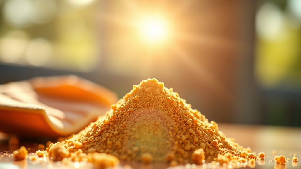 카무트 효소, 어떻게 먹어야 할까? (realistic 스타일)