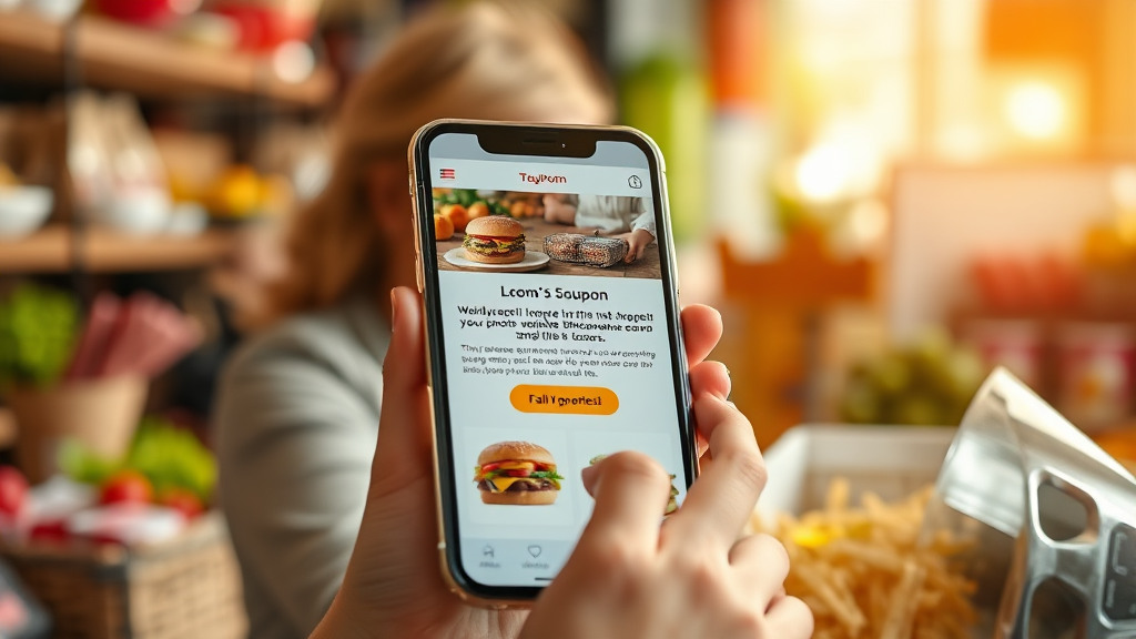 맘스터치 앱 활용법 (realistic 스타일)