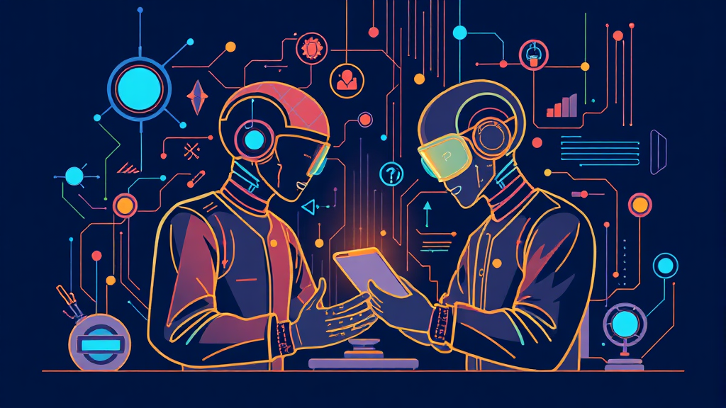 AI 개발 및 데이터 전문가 (illustration 스타일)