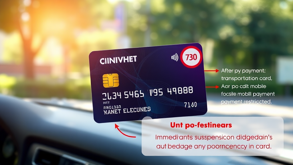 재기 지원 후불교통카드 사용 시 유의사항 (realistic 스타일)