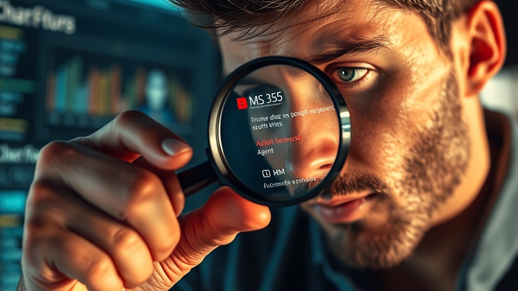 MS 365 에이전트 활용 시 주의사항 (realistic 스타일)