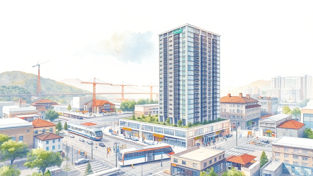 주변 개발 호재 및 미래 가치 (watercolor 스타일)