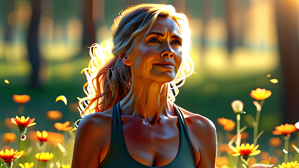 갱년기 우울증 관리: 생활 습관 개선과 식이요법 (realistic 스타일)