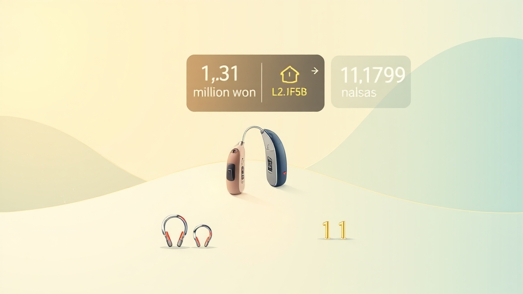 난청 지원 금액 (illustration 스타일)