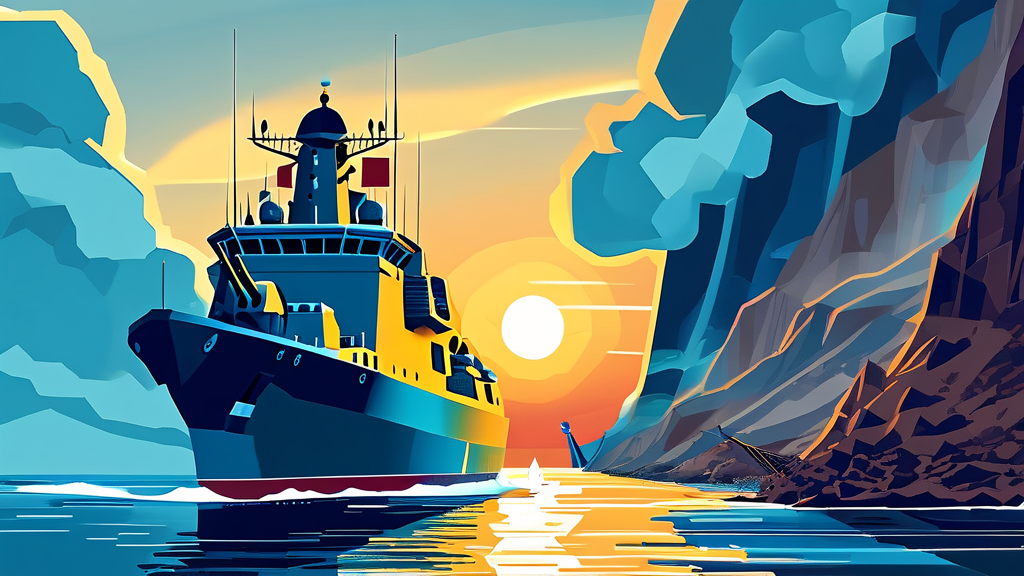 미래 시나리오: 호르무즈 해협의 지정학적 전망 (illustration 스타일)