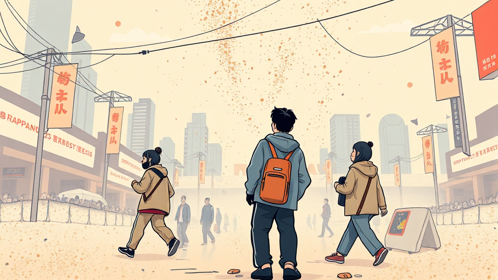 사회: 주목할 만한 사회적 이슈 및 논쟁 (illustration 스타일)