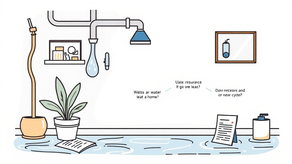 우리 집 누수, 보험 가입 확인부터 보상까지 총정리 (illustration 스타일)
