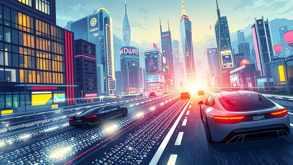 GDDR7 기술 발전과 미래 전망 (cartoon 스타일)