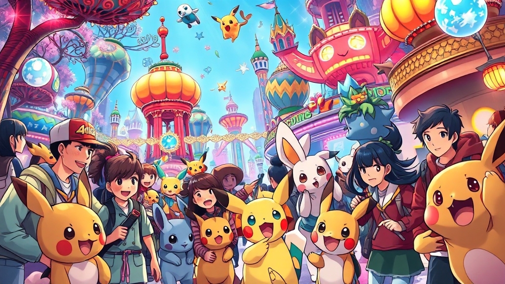 5월 롯데월드, 포켓몬 천국! (illustration 스타일)