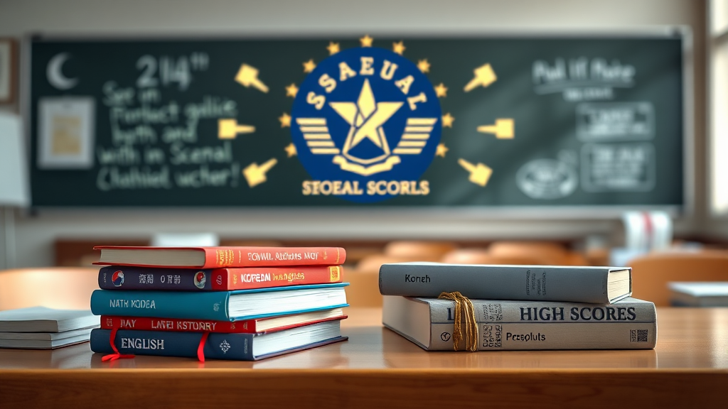 주요 과목별 고득점 전략: 국어, 수학, 영어 (realistic 스타일)