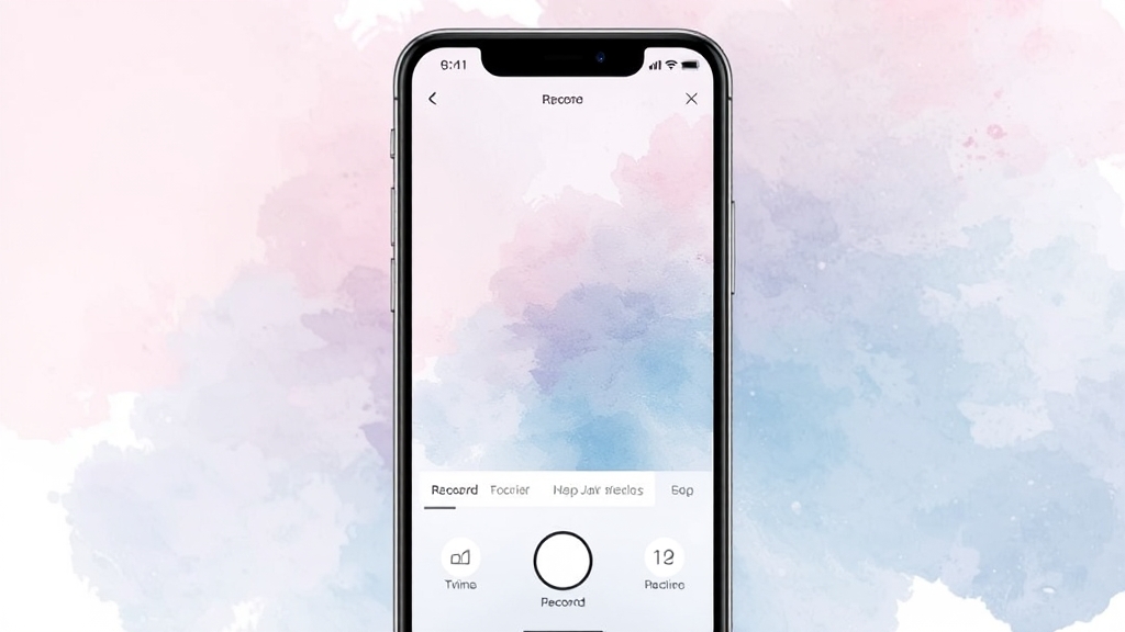 스마트폰 기본 녹음 앱 활용법 (watercolor 스타일)