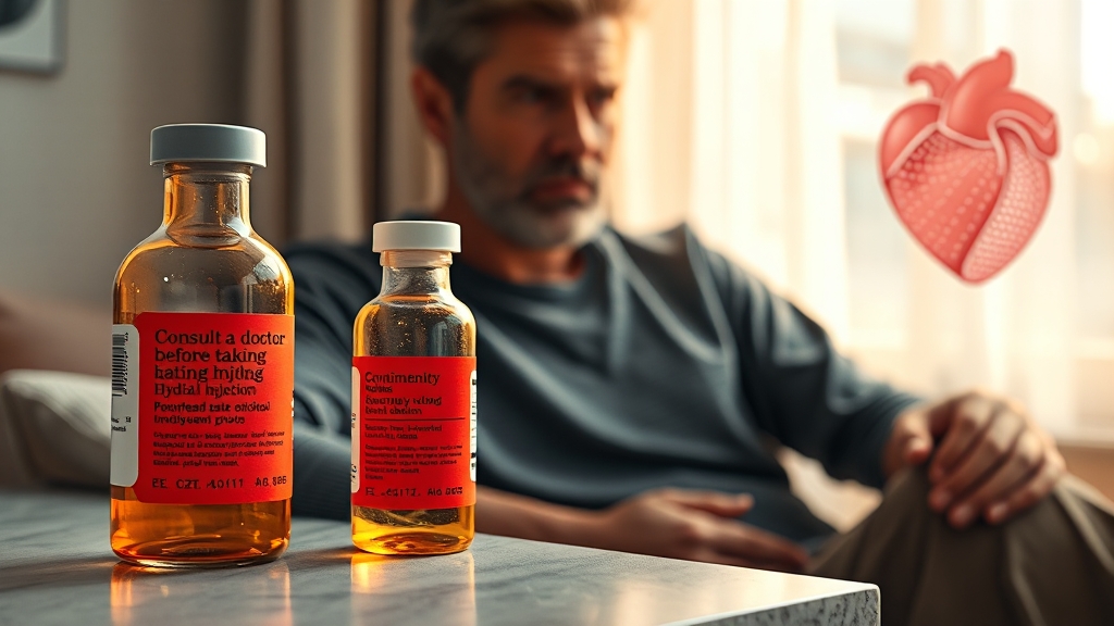 복용 시 주의사항 (realistic 스타일)