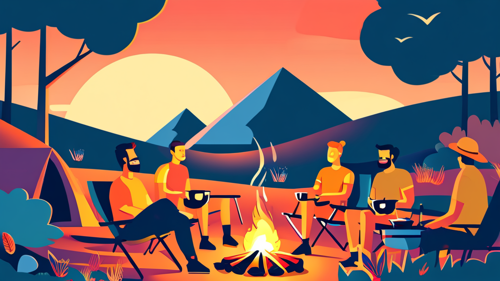 바베큐부터 편의시설까지: 난지캠핑장 완벽 이용 팁 (cartoon 스타일)