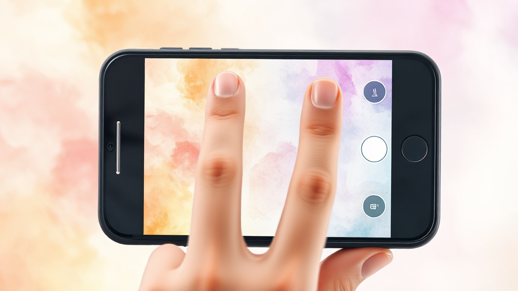 스마트폰 화면 캡쳐 방법 (Android/iOS) (watercolor 스타일)