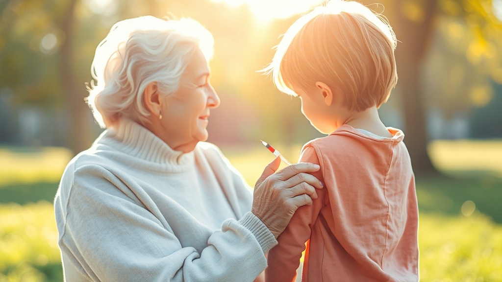 2025년 무료 접종 대상은? (watercolor 스타일)