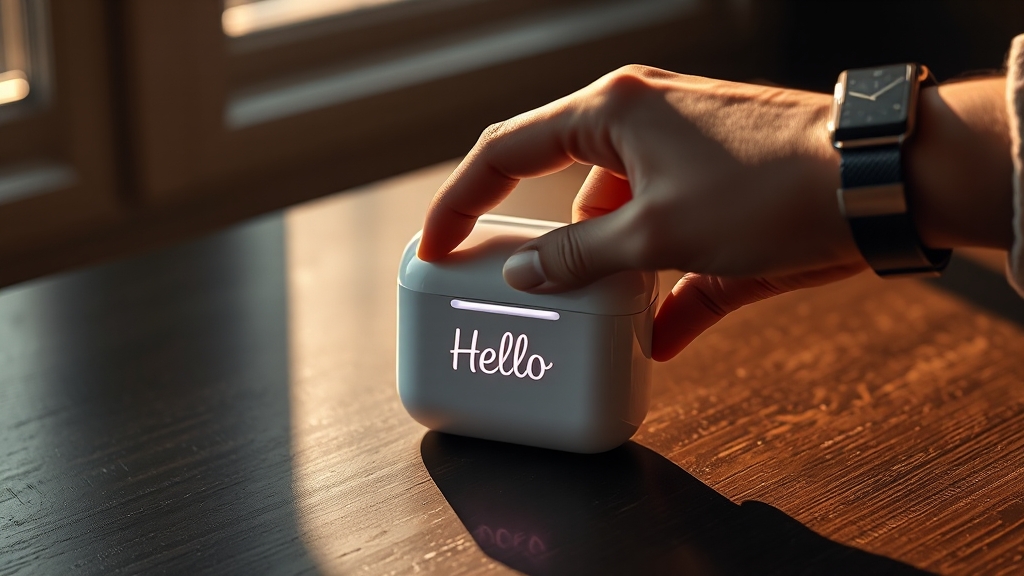 AI 기능, 실시간 통역 및 공간 음향 개선 (realistic 스타일)