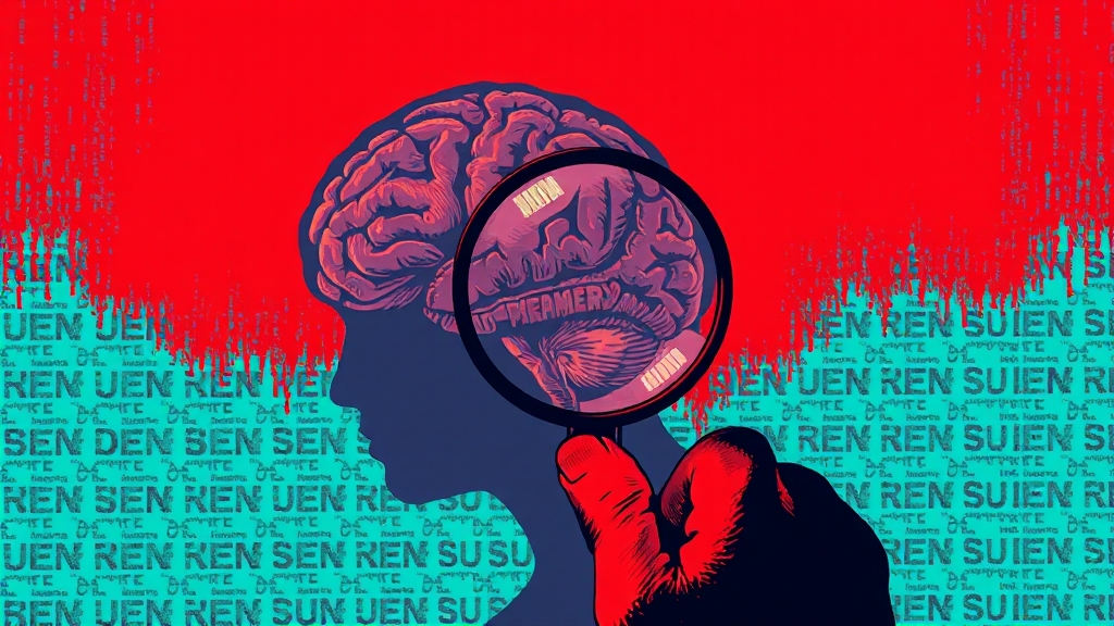 기억력 저하와 언어 능력 감퇴 신호 (popart 스타일)