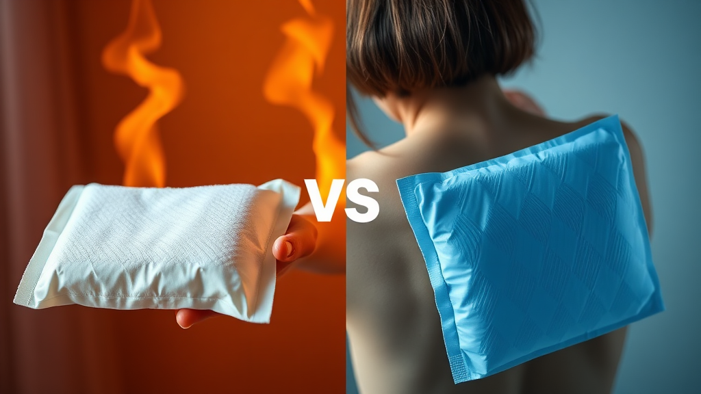 온찜질 vs 냉찜질, 뭐가 좋을까? (realistic 스타일)