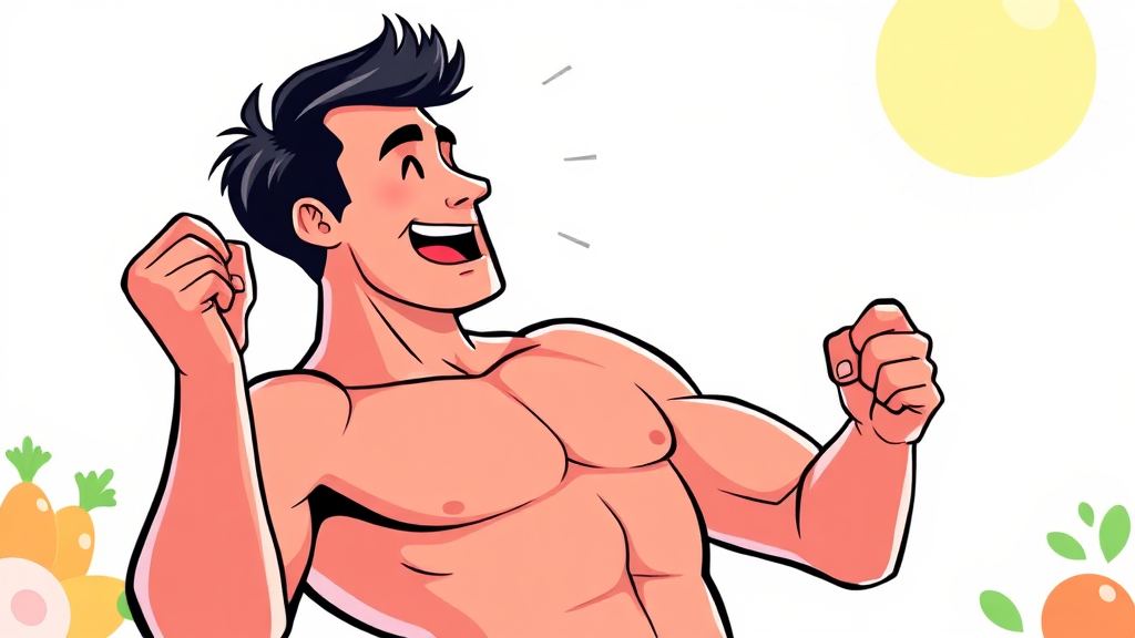 정액량 증가, 생활 습관 개선 (cartoon 스타일)