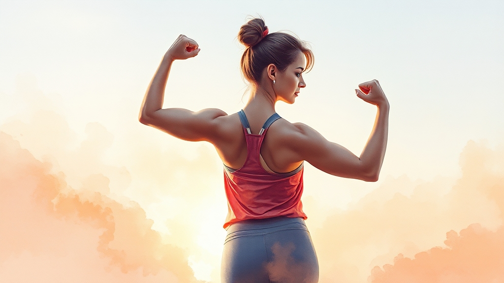 아령 운동 효과와 장점 (watercolor 스타일)