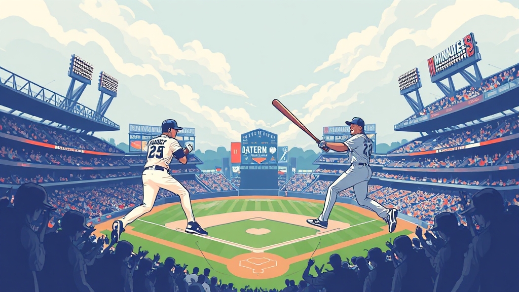 다저스와 밀워키 전력 비교 (illustration 스타일)