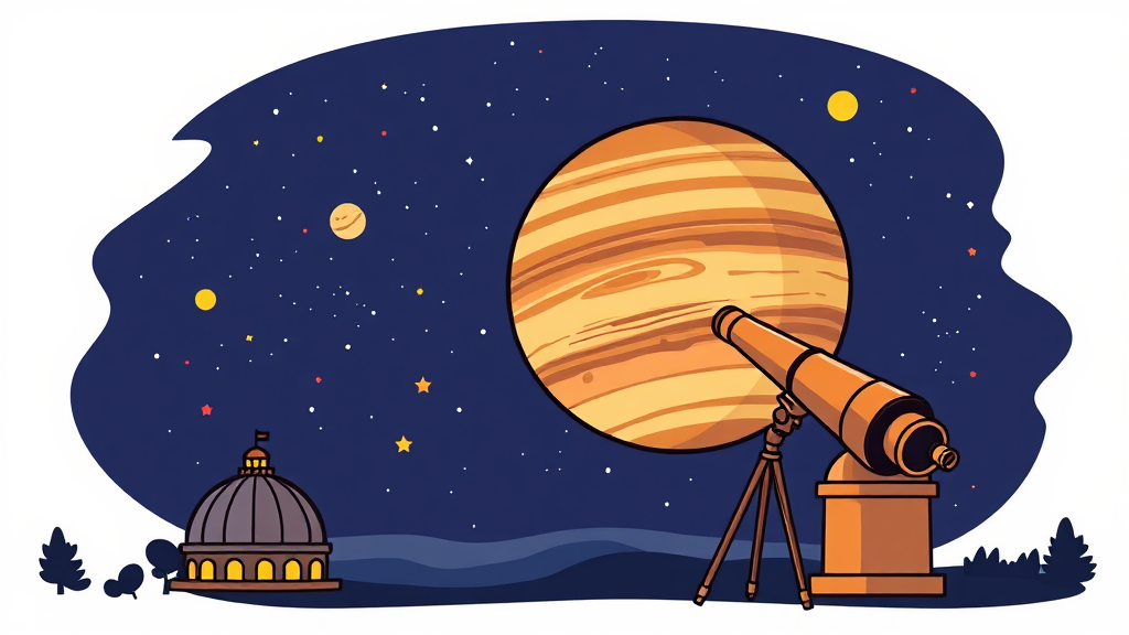 목성 관측, 특별한 경험을 원한다면? (cartoon 스타일)