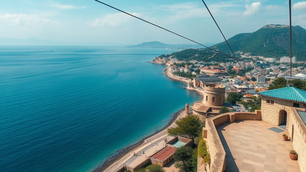 고하도: 케이블카에서 내려 즐기는 다채로운 매력 (realistic 스타일)