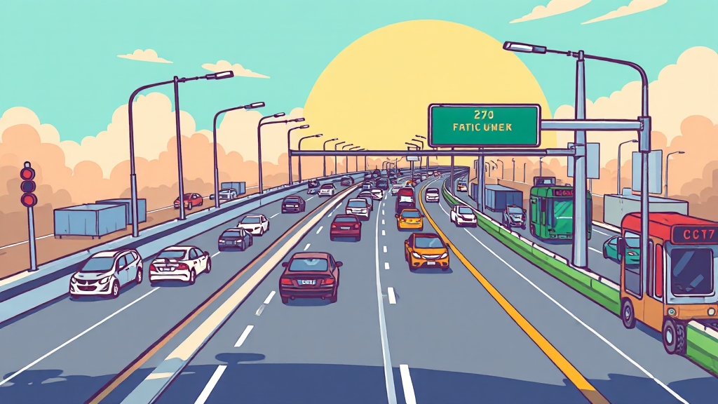 실시간 교통 정보 확인 방법 (cartoon 스타일)