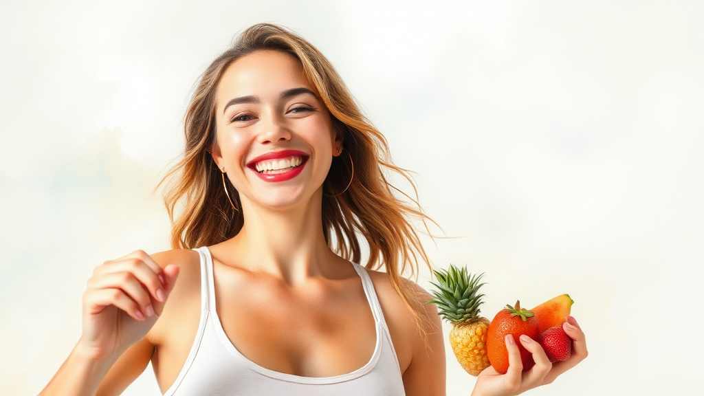 개인 맞춤형 다이어트 접근법 (watercolor 스타일)