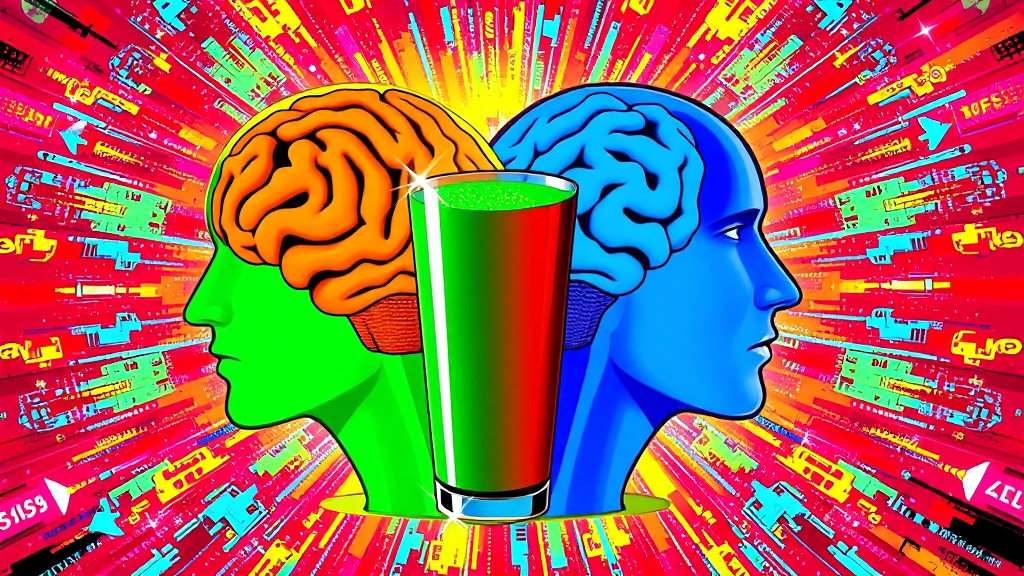 타우린 vs 카페인, 뭐가 다를까? (popart 스타일)