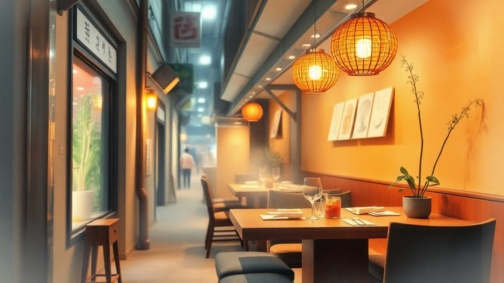 식당 위치 & 예약 방법 (watercolor 스타일)