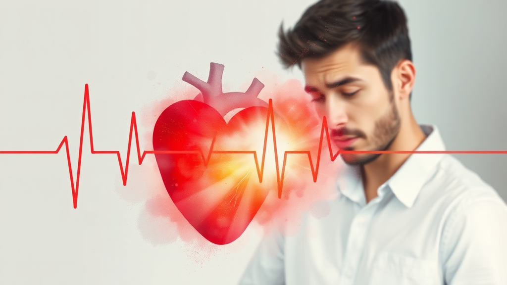 심장이 쿵쾅거리는 다양한 원인 파헤치기 (watercolor 스타일)