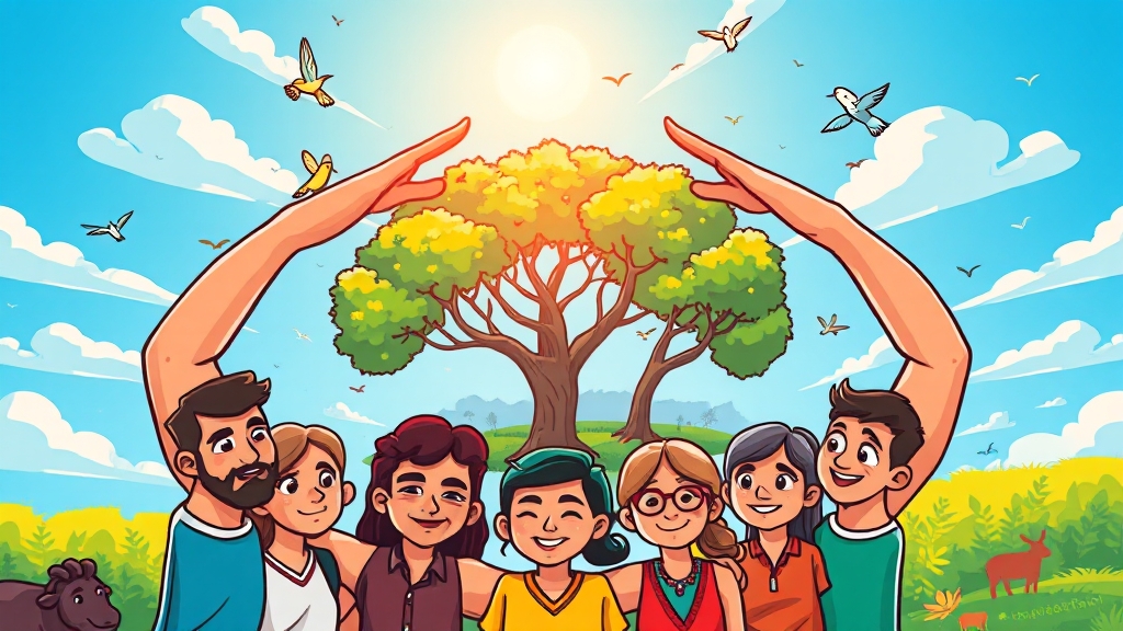 오존층 보호, 우리도 함께! (cartoon 스타일)