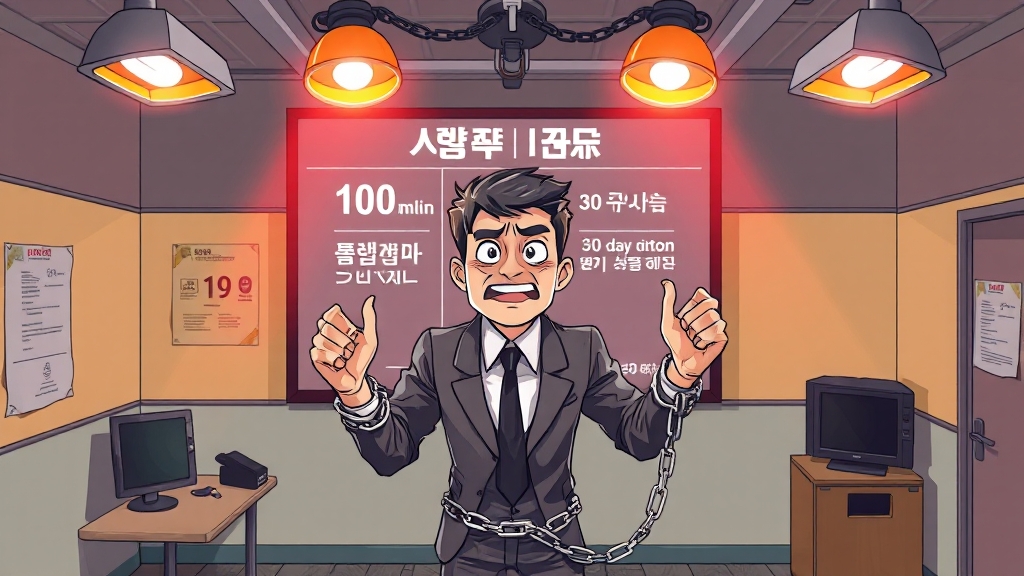 이행명령 불이행 시 불이익 (cartoon 스타일)