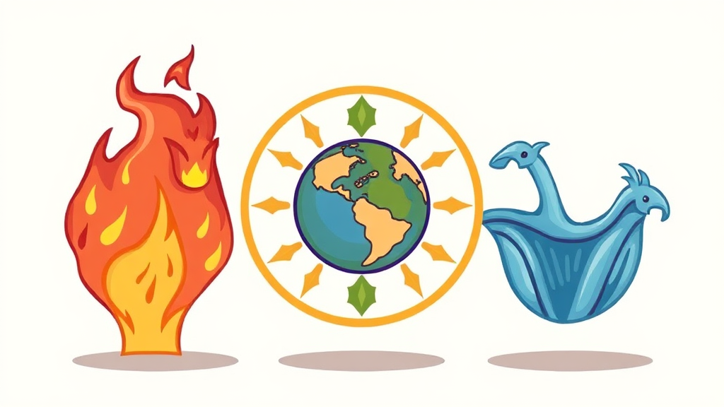 나와 맞는 별자리 찾기: 궁합의 핵심 원리 이해 (cartoon 스타일)