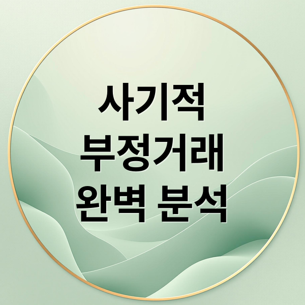 사기적
부정거래
완벽 분석 (사기적 부정거래)