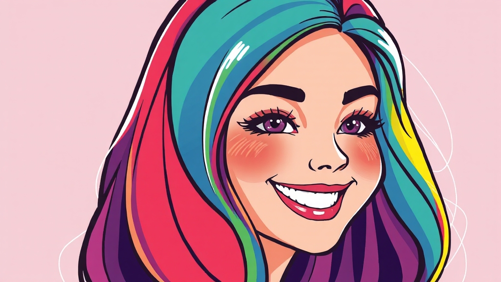 염색 및 헤어 컬러 관리 (cartoon 스타일)