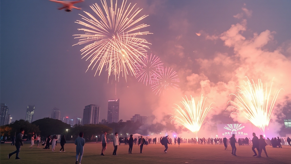 송도 달빛축제공원 안내 (watercolor 스타일)