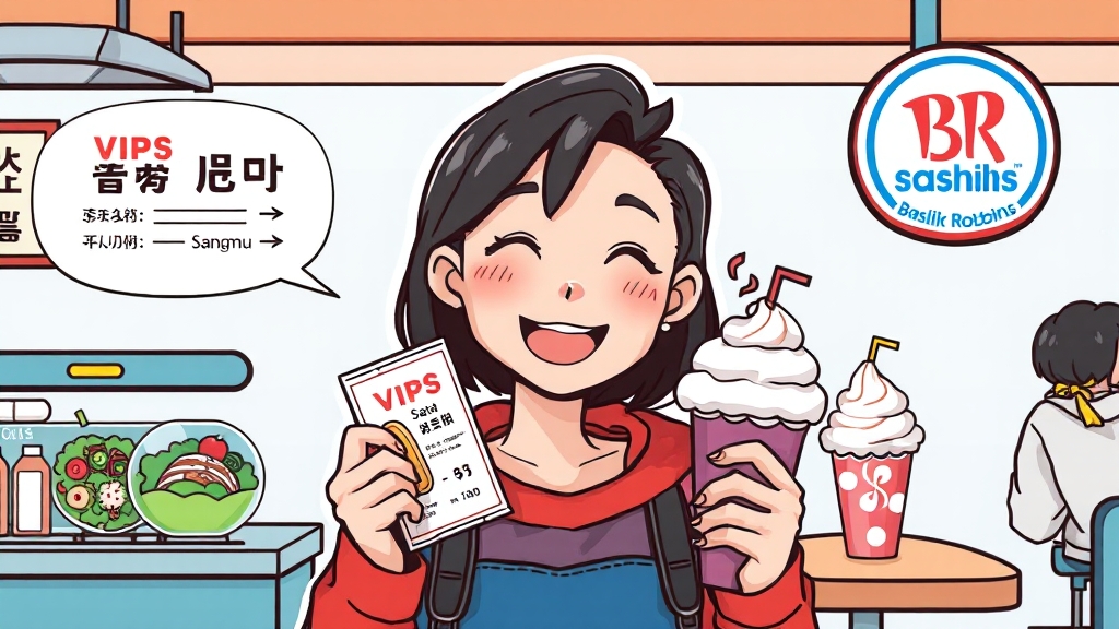 외식 할인: 맛있는 식사 부담 줄이기 (cartoon 스타일)