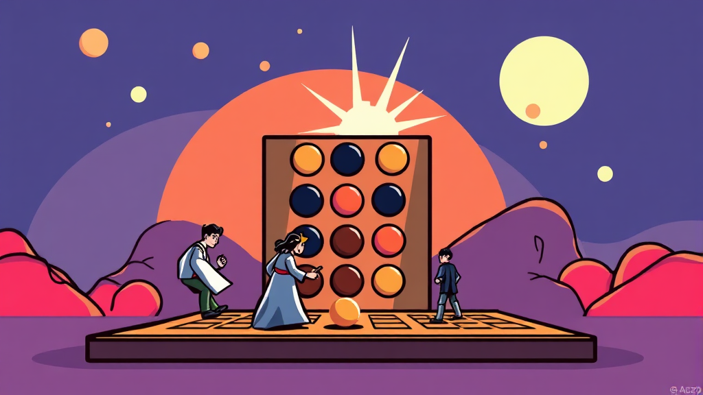 대국 기능 활용 및 전략 (cartoon 스타일)