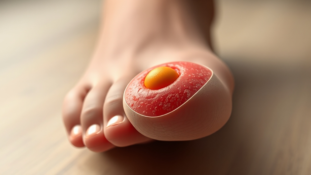 티눈과 굳은살, 어떻게 다를까요? (illustration 스타일)