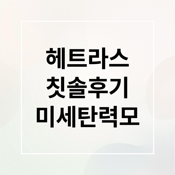 헤트라스
칫솔후기
미세탄력모 (헤트라스 칫솔 이중 미세탄력모 후기)