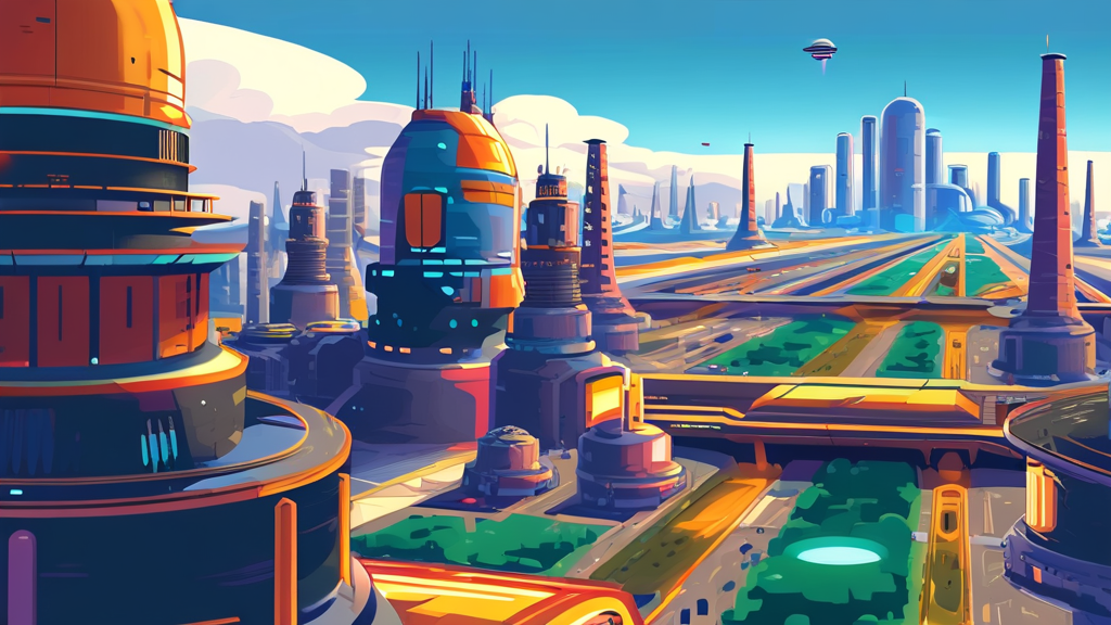 로봇 기술 발전과 상용화 사례 (cartoon 스타일)