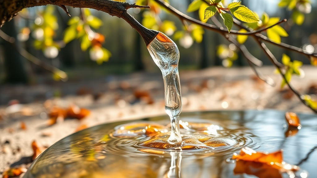 가래나무 수액, 미래를 위한 지속 가능한 활용 방안 (realistic 스타일)