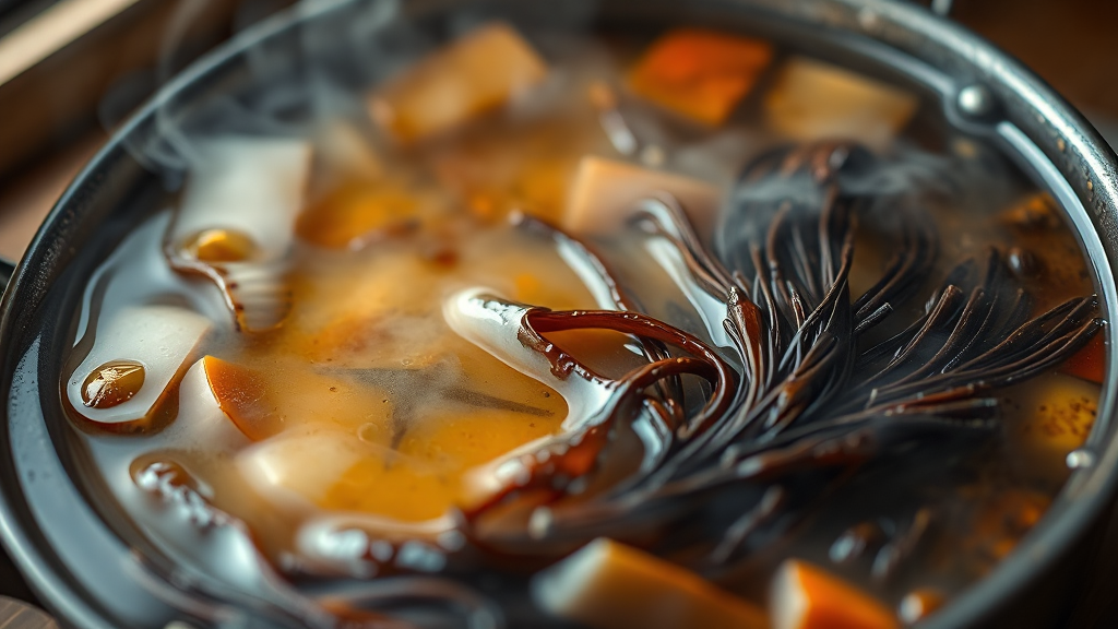 깊은 맛을 내는 육수 만들기 (realistic 스타일)