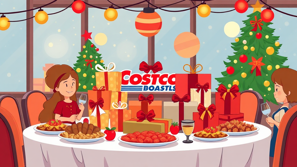 12월 코스트코 선물 & 파티 용품 (cartoon 스타일)